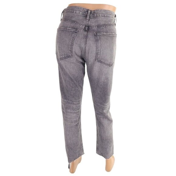 Agolde Jamie Straight Leg Jeans With Raw Edge Hem Size 30 East Village $195 - Picture 8 of 13